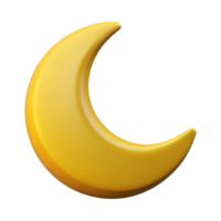 striking quintessential Smiling crescent moon character with pointed tips. Clean lines, flat color, minimal design with Scalable Design. png