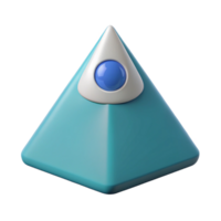 whimsical spectacular Triangular mountain with a single, centered eye. Clean lines, flat color, crisp edges with Scalable Design. 4K png
