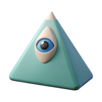 sumptuous elegant Triangular mountain with a single, centered eye. Clean lines, flat color, crisp edges with Scalable Design. authentic png