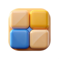 glorious surreal Abstract square divided into four equal squares. Flat color, symmetrical, clean lines with Scalable Design. studio quality png
