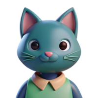 beautiful distinguished Cat character with a triangular head and pointed ears. Clean lines, flat color, with Scalable Design. png