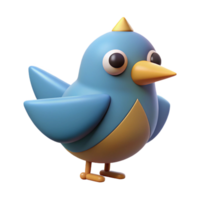 iconic geometric Bird character with a circular body and triangular wings. Minimal design, flat color, single-weight stroke with Scalable Design. original png