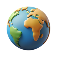 beautiful signature World map with highlighted continents. Single-weight stroke, flat color, minimal design with Scalable Design. png