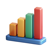 dazzling dynamic tropical Bar graph with labeled axes. Clean lines, scalable design, flat color with Scalable Design. expertly shot png