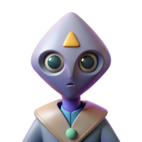 striking exemplary Abstract alien with a triangular head and oval eyes. Clean lines, flat color, symmetrical design with Scalable Design. png