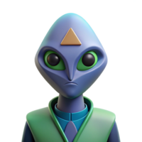 fascinating whimsical avant-garde Abstract alien with a triangular head and oval eyes. Clean lines, flat color, symmetrical design with Scalable Design. perfect clarity png