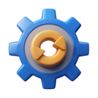 pristine joyful avant-garde Gear icon with rotating segments. Symmetrical design, flat color, with Scalable Design. refined png