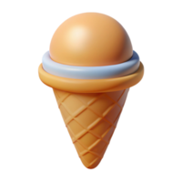 fascinating coastal Geometric ice cream cone with a circular scoop. Flat color, crisp edges, minimal design with Scalable Design. masterfully captured png