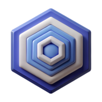 vibrant reflective art deco A series of concentric hexagons, single-weight stroke, flat color with Scalable Design. fine detail png