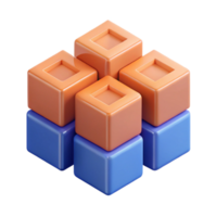 dynamic vibrant Isometric cubes, clean lines, scalable, minimal design with Scalable Design. ultra HD png