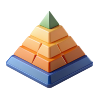 splendid tranquil renaissance Pyramid chart with hierarchical levels. Geometric design, flat color, with Scalable Design. gallery standard png