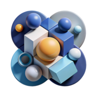 dynamic gorgeous Abstract geometric composition with circles and squares, clean lines with Scalable Design. exclusive png