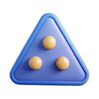 extraordinary modern Triangular badge with three dots. Minimal, flat color, with Scalable Design. ultra HD png