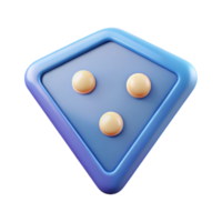 stunning celebrated Triangular badge with three dots. Minimal, flat color, with Scalable Design. png