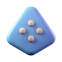 impressive intense retro Triangular badge with three dots. Minimal, flat color, with Scalable Design. museum quality png