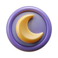picturesque unparalleled Crescent moon badge with concentric circles. Scalable, clean lines, flat color with Scalable Design. png