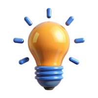 memorable contemporary Lightbulb icon with radiating lines, clean lines, with Scalable Design. detailed png
