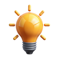 inspired surreal Lightbulb icon with radiating lines, clean lines, with Scalable Design. 4K png