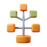 stunning creative Abstract tree diagram with branching lines, scalable, minimal with Scalable Design. flawless png