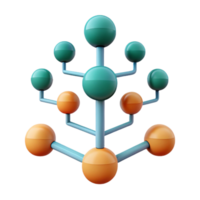 rare contemporary Abstract tree diagram with branching lines, scalable, minimal with Scalable Design. professional png