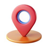 pristine rustic Location pin icon with circular base, clean lines, flat color with Scalable Design. refined png