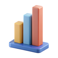 unforgettable industrial Stacked bar graph with three segments, contrasting flat colors, with Scalable Design. 8K png