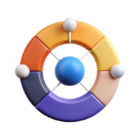pristine abstract Radial chart with four data points, clean lines, minimal design with Scalable Design. authentic png