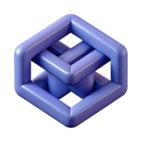 acclaimed abstract Abstract geometric shape with interlocking squares. Clean lines, flat color, minimal design with Scalable Design. fine detail png
