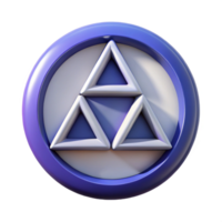 glorious peaceful organic Circular logo with three intersecting triangles. Symmetrical design, flat color, clean lines with Scalable Design. refined png