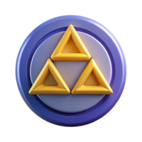 dazzling quintessential Circular logo with three intersecting triangles. Symmetrical design, flat color, clean lines with Scalable Design. png