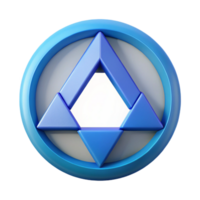 fascinating energetic nordic Circular logo with three intersecting triangles. Symmetrical design, flat color, clean lines with Scalable Design. fine detail png