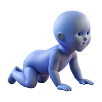 glorious bohemian Silhouette of a crawling baby. Clean lines, flat color, scalable design with professional png