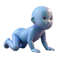 unforgettable futuristic Silhouette of a crawling baby. Clean lines, flat color, scalable design with gallery standard png