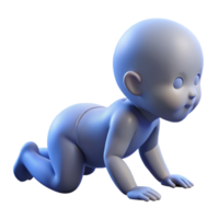 timeless baroque Silhouette of a crawling baby. Clean lines, flat color, scalable design with high quality png