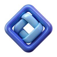 immaculate retro Interlocking geometric shapes forming a cube. Crisp edges, flat color, minimal design with Scalable Design. artisan png