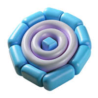dynamic extraordinary A spiral made of connected squares. Geometric, flat color, clean lines with Scalable Design. original png