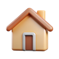 ispirato rustico un' semplice Casa icona con un' peso singolo ictus. minimo disegno, piatto colore, con scalabile design. genuino png