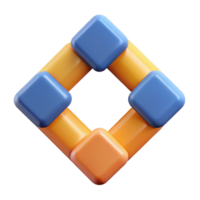 picturesque geometric Four connected squares forming a larger square. Geometric, flat color, clean lines with Scalable Design. masterfully captured png