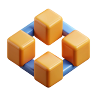 dreamy wonderful Four connected squares forming a larger square. Geometric, flat color, clean lines with Scalable Design. sharp png