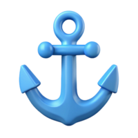 pristine mid-century A stylized anchor icon with crisp edges. Minimal design, flat color, with Scalable Design. premium png