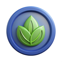 wonderful impressionist A circular logo with a stylized leaf inside. Clean lines, flat color, symmetrical with Scalable Design. crisp png