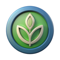 elegant memorable A circular logo with a stylized leaf inside. Clean lines, flat color, symmetrical with Scalable Design. png