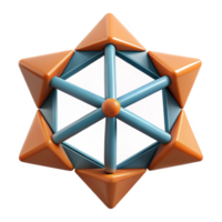beautiful sought-after Six connected triangles radiating outwards. Clean lines, flat color, symmetrical design with Scalable Design. png