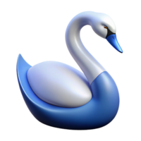exquisite dynamic traditional Silhouette of a graceful swan. Clean lines, flat color, with Scalable Design. fine detail png
