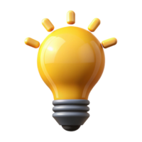 dynamic beautiful Minimal design of a lightbulb icon with flat yellow color with Scalable Design. authentic png
