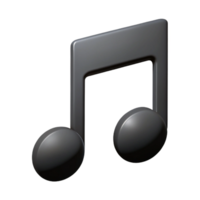vibrant nordic Minimal design of a music note icon with flat black color with Scalable Design. 4K png