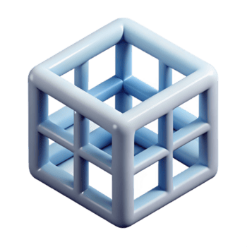 captivating mysterious surreal Minimal cube grid, crisp edges, with Scalable Design. professional png