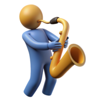 sumptuous acclaimed Silhouette of a playing saxophone. Clean lines, scalable, flat color with Scalable Design. png