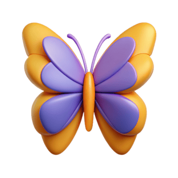 imaculado memorável simétrico borboleta com fresco arestas e plano cor com escalável Projeto. png