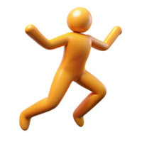 iconic vintage Silhouette of a jumping person. Clean lines, scalable, flat color with Scalable Design. professional png